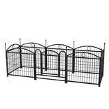 Indoor Dog Playpen – 24-Inch 8-Panel Foldable Metal Pet Exercise Pen with Door for Puppies & Small Dogs
