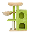 3-Inch Speaker-Shaped Double-Layer Cat House Hammock Bed – Yellow & Green Indoor Cat Furniture with Cozy Design