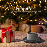 LALAYUAN Electric Mug Warmer, Fast Heating Coffee Cup Warmer with Temperature Control, 110V US Plug, Plug Powered Beverage Heater, with Desk, for Coffee Lovers, Coffee, Milk, Tea, Candle Wax Gift - PulinGO