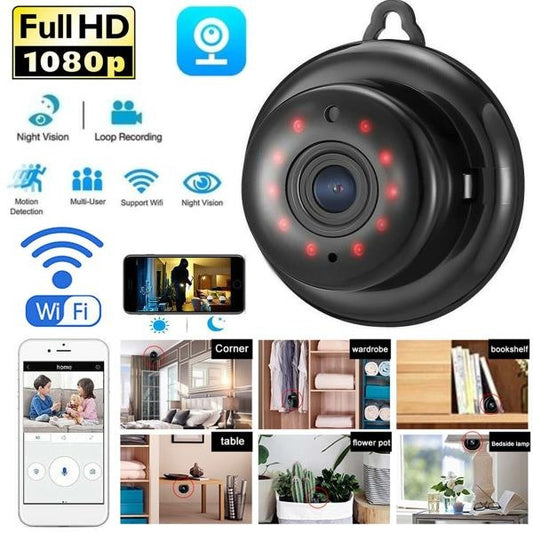 1080P WiFi Security Camera - Wireless Indoor/Outdoor Cam with Night Vision & Two-Way Audio