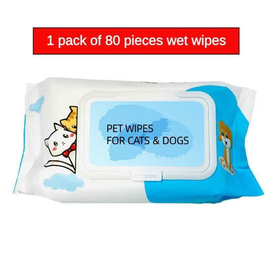 Dog & Cat Pet Wet Wipes – Plant-Based Unscented Grooming Wipes for Paws, Ears, Eyes & Butt Cleaning, Deodorizing & Daily Care