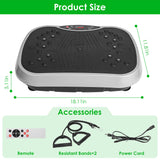 Vibration Exercise Machine with Resistance Bands & Remote – Whole Body Vibration Platform for Home Fitness 🏋️‍♀️⚡