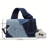 Women’s Quilted Denim Crossbody Bag 💎 Stylish Chain Shoulder Purse – Chic Evening & Casual Bag