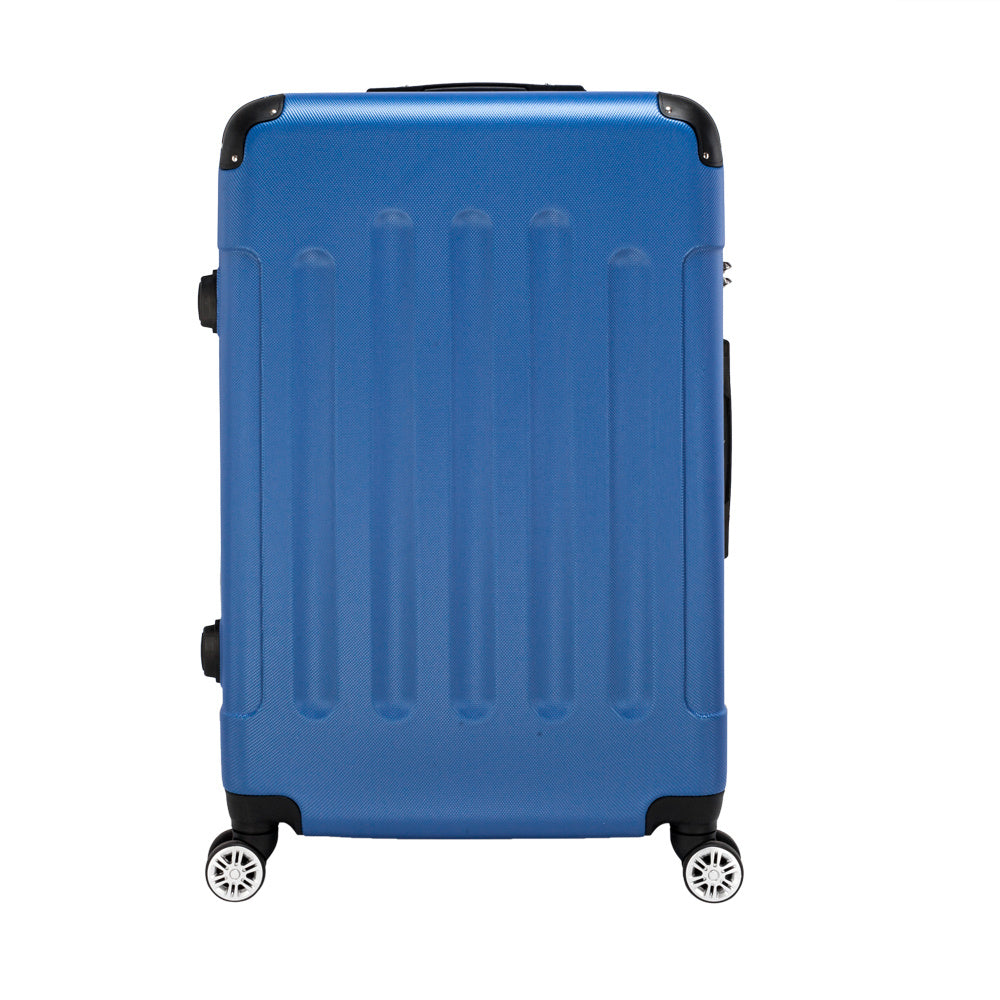 3-Piece ABS Hard Shell Luggage Set – Lightweight Spinner Suitcases with TSA Lock (20/24/28 Inches, Blue)
