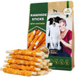Dog Sticks Wrapped with Chicken – Grain-Free Organic Chew Treats, Human-Grade Meat Snacks for Training (Bulk Pack)