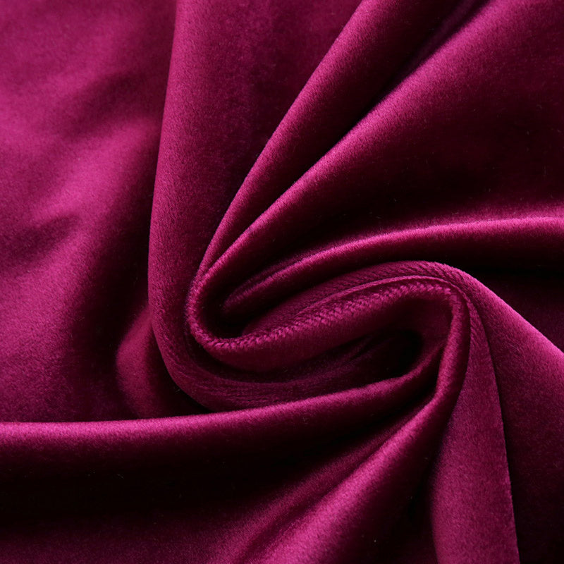 Luxury Festive Red Velvet Water‑Wave Blackout Curtains – 2‑Panel Set for Bedroom, Living Room & Wedding Décor