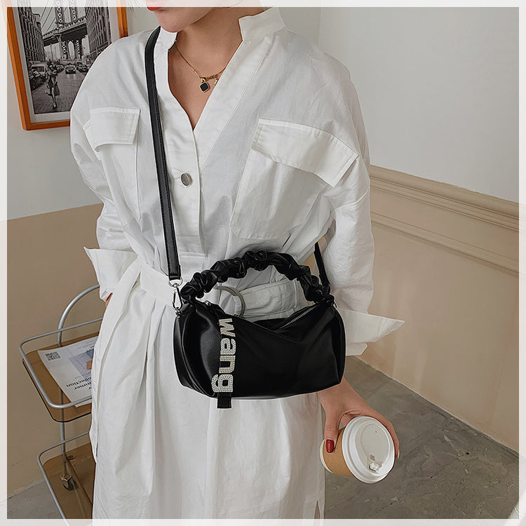 Women’s Pleated Shoulder Bag – Fairy Student Underarm Handbag for Daily Use