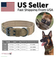 Wide Tactical Heavy-Duty Nylon Dog Collar – K9 Military-Grade Large Dog Collar with Metal Buckle & Adjustable Strap