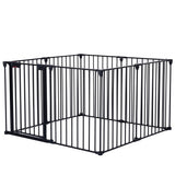 200" Adjustable Safety Gate – 8-Panel Metal Play Yard & Door Gate, Configurable Freestanding Barrier for Stairs, Fireplaces, Pets & Christmas Trees