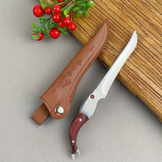 Portable Picnic Straight Knife – Compact Folding Paring Knife with Straight Blade & Ergonomic Handle