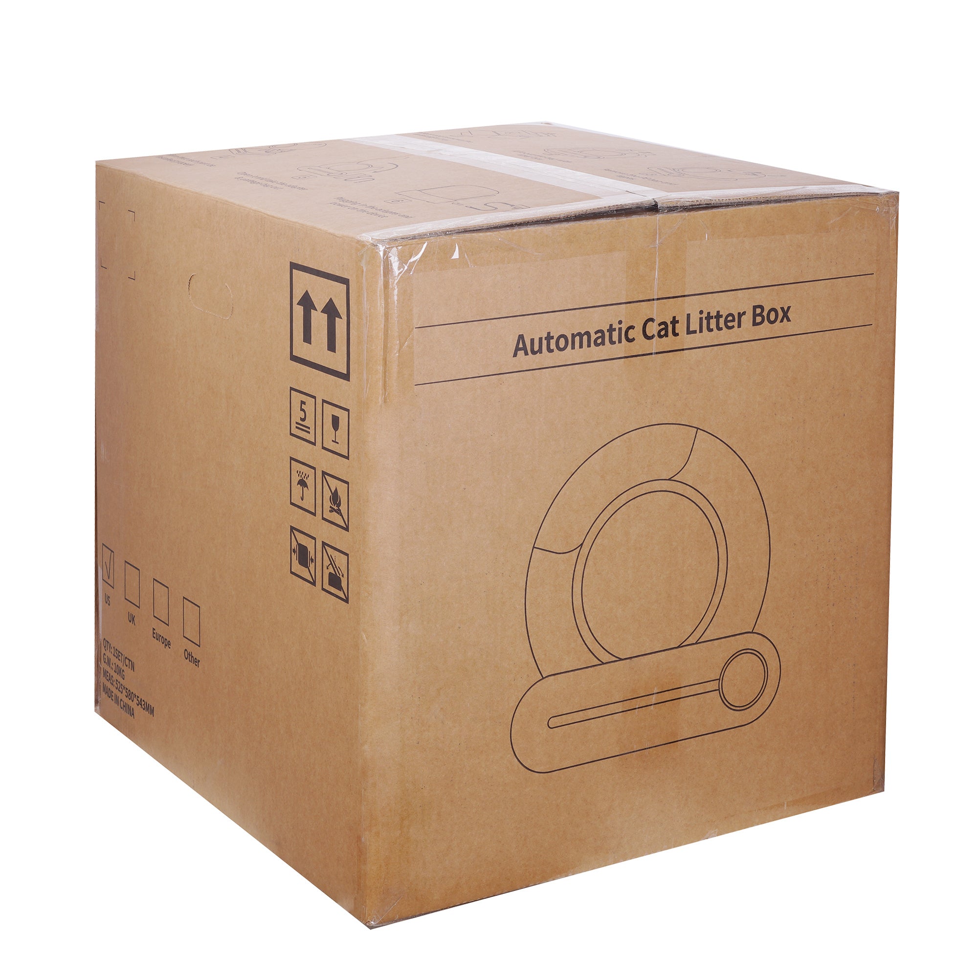 Smart Self-Cleaning Cat Litter Box – Automatic Scooping with Deodorization, App Control & 2.4G WiFi Support with Safety Padding