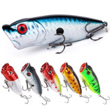 22-Piece Fishing Lure Set - Mixed Hard Bait Kit with Popper, Minnow, Frog & VIB for Bass Fishing