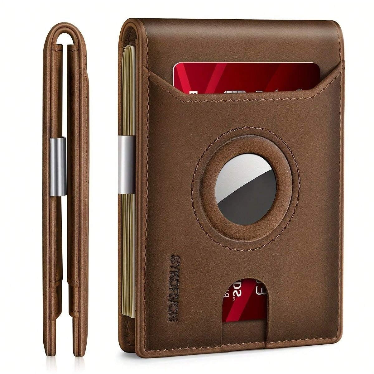 Minimalist & Smart AirTag Leather Wallet