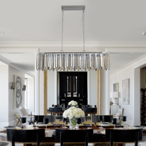 Luxury Oval Crystal Chandelier for Modern Dining & Living Spaces