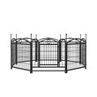 Indoor Dog Playpen – 24-Inch 8-Panel Foldable Metal Pet Exercise Pen with Door for Puppies & Small Dogs