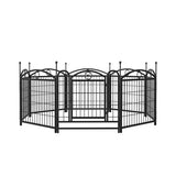 Indoor Dog Playpen – 24-Inch 8-Panel Foldable Metal Pet Exercise Pen with Door for Puppies & Small Dogs