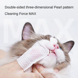 3-in-1 Pet Finger Wet Wipes – Dental, Ear & Eye Cleaning Wipes for Dogs & Cats, Breath Freshener & Daily Care