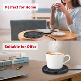 LALAYUAN Electric Mug Warmer, Fast Heating Coffee Cup Warmer with Temperature Control, 110V US Plug, Plug Powered Beverage Heater, with Desk, for Coffee Lovers, Coffee, Milk, Tea, Candle Wax Gift - PulinGO