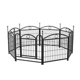 Indoor Dog Playpen – 24-Inch 8-Panel Foldable Metal Pet Exercise Pen with Door for Puppies & Small Dogs