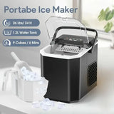 35 Pound Golden Nugget Ice Machine And 26 Pound Bullet Ice Machine, Soft Chew Ice Crusher, Portable Pebble Ice Machine Desktop, Automatic Cleaning Portable Ice Machine with Basket And Spoon, One Click Operation for Home/kitch - PulinGO