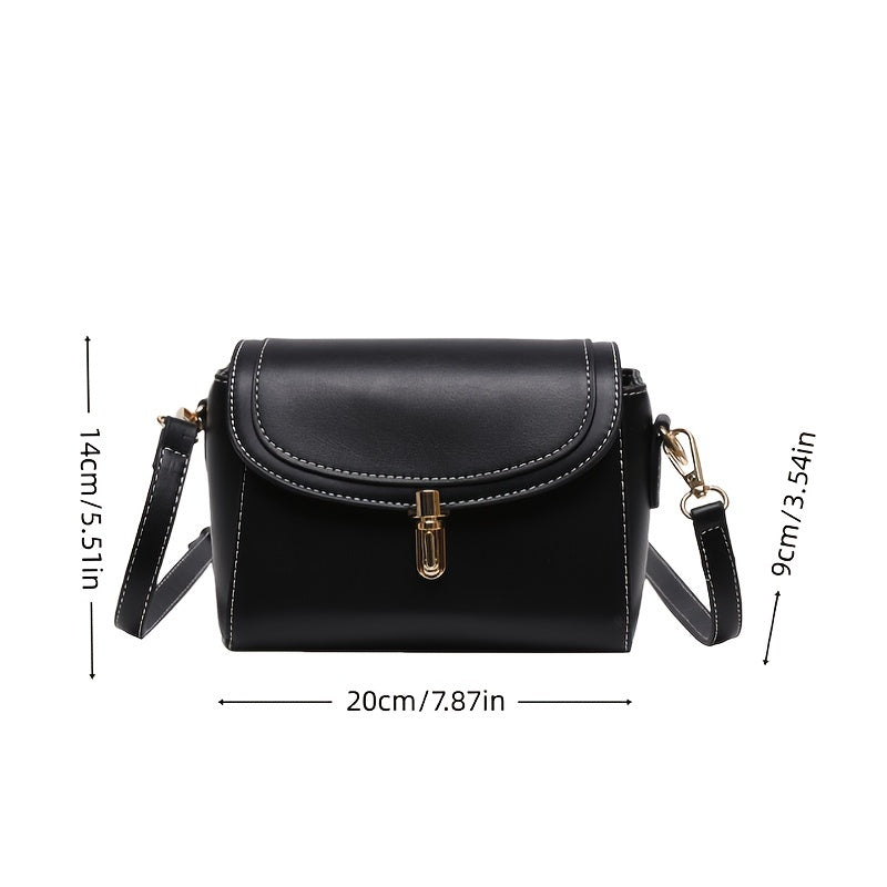 PU Leather Women’s Shoulder Bag 👜 Large Capacity Small Square Crossbody – Fashion & Commuter Tote