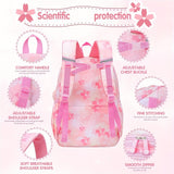 Hello Kitty Student Backpack Set – Pink Large Capacity Backpack, Pendant & 2 Badges + Stationery Set
