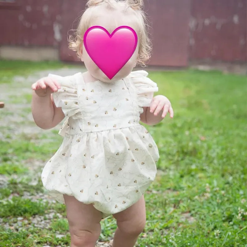Baby Girl Honeybee Bubble Romper – 1st Bee Day Birthday Outfit, Cute Infant Bee Costume for Babies