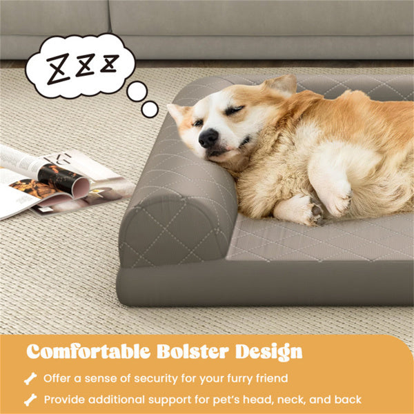36" Orthopedic Dog Bed – Supportive Foam Mattress with Washable Removable Cover & Non-Slip Base for Medium & Large Dogs