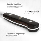 8.5-Inch VG10 Damascus Kiritsuke Knife – Hammered Blade with Ebony Wood Handle & Gift Box