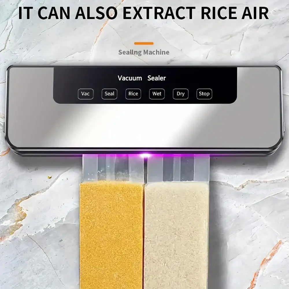 65 KPA Commercial Food Vacuum Sealer Machine Seal A Meal Food Saver System with 30 Free Bags, Dry/Moist Modes, 6-In-1 Sealing Machine for Food Storage & Sous Vide, Automatic Food Sealing Machine - PulinGO