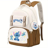 Disney Stitch Large-Capacity Laptop Backpack – Adjustable Straps, Travel & College Bag for Teens & Adults