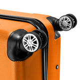 3-in-1 ABS Hard Shell Luggage Set – Lightweight Spinner Suitcases (20", 24", 28") – Orange