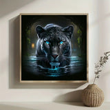 5‑Piece 5DDIY Full Round Diamond Painting Kit – Water-Themed Acrylic Diamonds on Durable Polyester Cotton Canvas, Vivid Mosaic Art