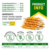Dog Sticks Wrapped with Chicken – Grain-Free Organic Chew Treats, Human-Grade Meat Snacks for Training (Bulk Pack)