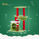 2-Story Cat House with Hammock & Climbing Frame – Multi-Level Cat Condo with Platforms and Scratch-Resistant Design