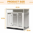 43.3-Inch Large Wooden Dog Kennel Furniture – Indoor Pet Crate with Divider, Double Door Design & Stylish Home Décor