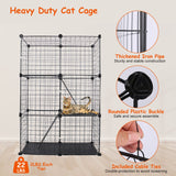 DIY Indoor Cat Cage & Small Pet Playpen – 3-Door, 3-Tier Detachable House for Kittens, Puppies & Rabbits