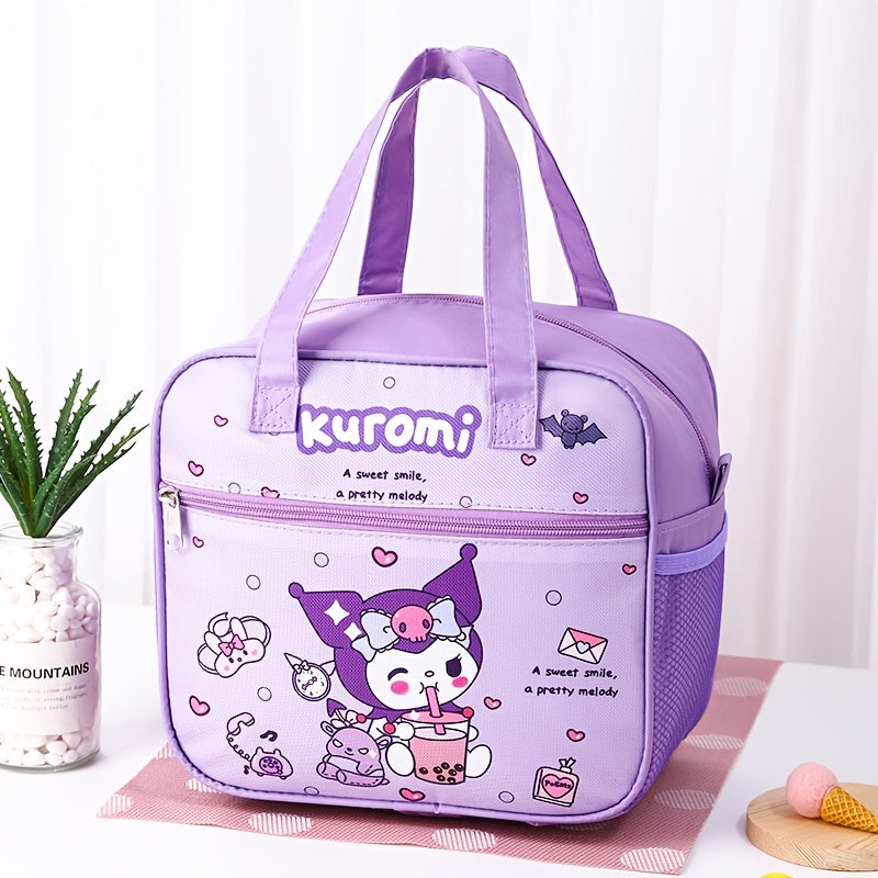 Sanrio My Melody Insulated Lunch Bag (500 ml Capacity) – Large Capacity Pastel Blue Bento-Style Bag with Strap for Office, Picnic & Outdoor 🧺🎀