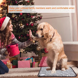 Pet Heating Pad Waterproof Electric Mat – Adjustable Warm Blanket, Gray (45 × 45 cm)