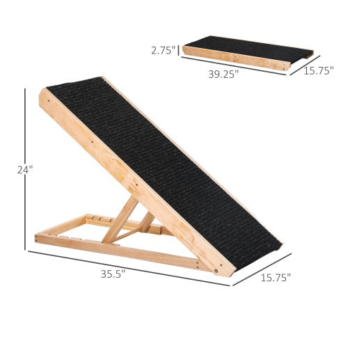 Elevated Pet Ramp – Height Adjustable & Foldable Ramp for Dogs, Cats & Rabbits with Non-Slip Surface