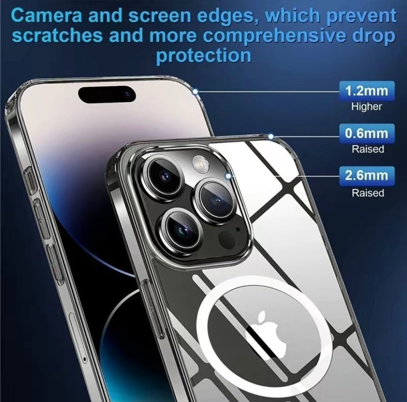 MagSafe Compatible iPhone Case - Military-Grade Shockproof Protection with Magnetic Circle