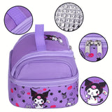 Kuromi Insulated Lunch Tote – Cartoon Pink Lunch Box Bag for Work, Travel & Picnic
