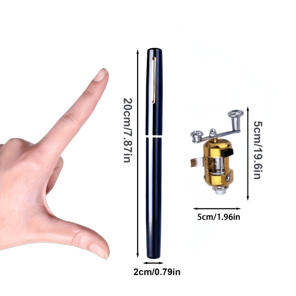 Pocket Pen Fishing Rod & Reel Combo - Mini Telescopic Fishing Pole Kit