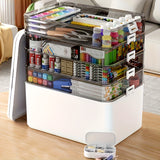 5-Tier Stackable Storage Bins with Lids & Doors – Collapsible Large-Capacity Organizer Box Set for Home, Kitchen, Office 🏡