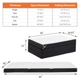 Triple Fold Memory Foam Pad – Portable, Lightweight, Comfortable Sleeping Mattress for Home, Travel & Camping