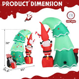 6-Ft Inflatable Christmas Tree with Elf & Santa – Lighted Outdoor Holiday Decoration