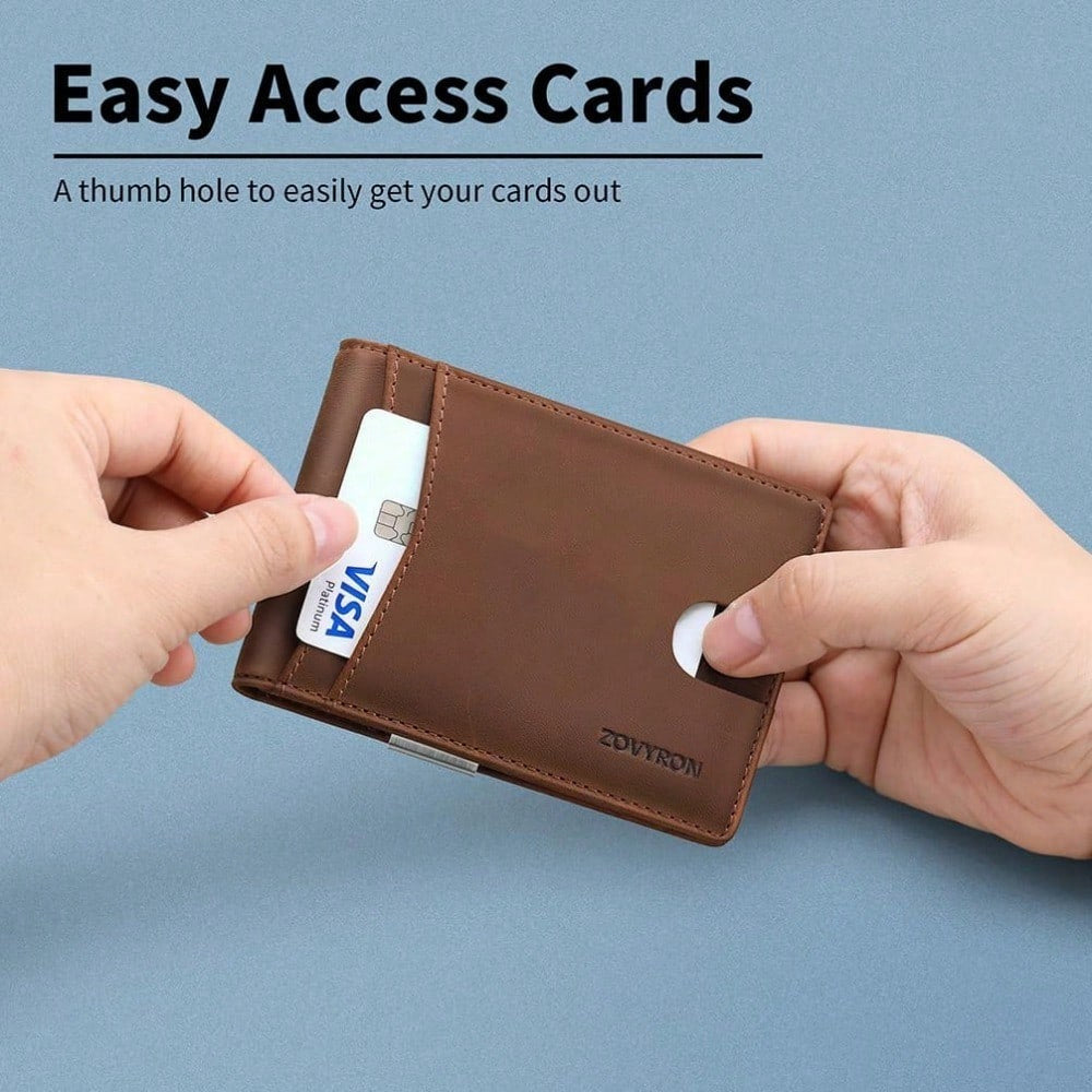 Elegant Slim Bifold Wallet with RFID Security