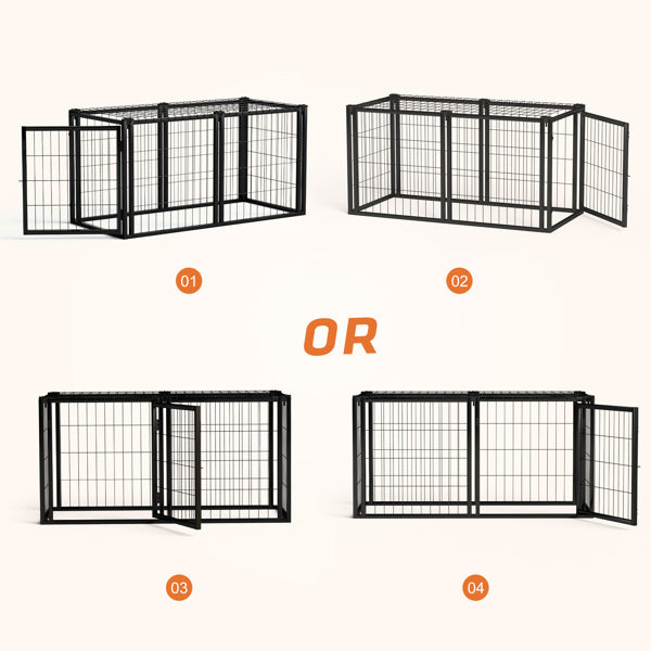 47.2″ Heavy-Duty Dog Cage – Indoor Metal Kennel with Top Cover for Small & Medium Dogs