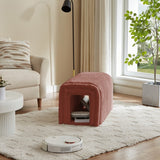 Ottoman Storage Bench – Cozy Corduroy Pet Hideaway for Cats, Dual-Purpose Living Room & Bedroom Furniture