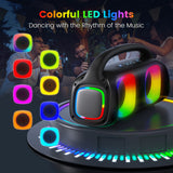 High-Power Bluetooth Party Speaker with Dual Microphones